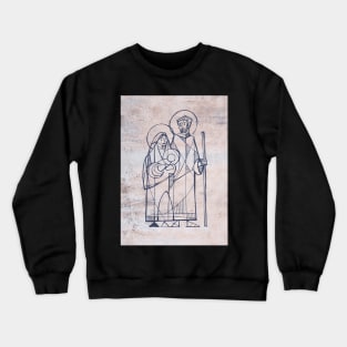 Hand drawn illustration of the Sacred Family Crewneck Sweatshirt